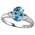 thumbnail image 2 of Star K � Oval 8x6 Genuine Blue Topaz Love Promise Ring, 2 of 9