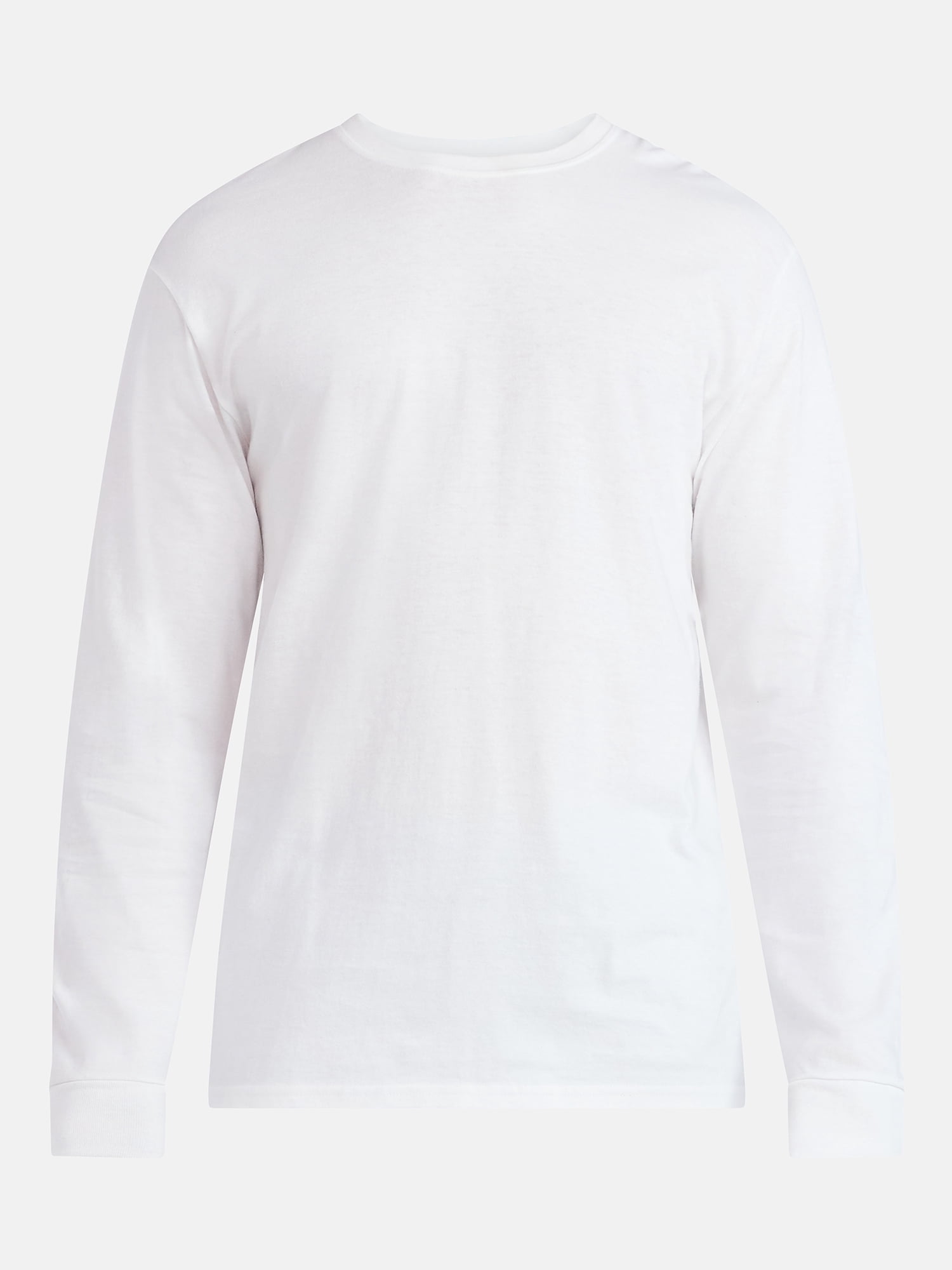 Athletic Works Men's and Big Men's Cotton Tee with Long Sleeves, Sizes S-3XL