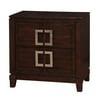 Furniture of America Shanda 2 Drawer Nightstand in Brown Cherry