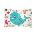 thumbnail image 3 of MKHERT Marine With Funny Whale Pillowcase Pillow Protector Cushion Cover 20x30 inch,Set of 2, 3 of 3