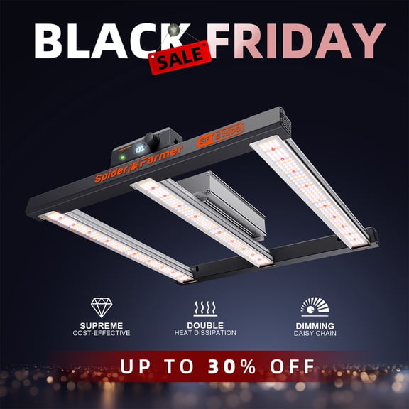 Spider Farmer G1500 LED Grow Light Dimmable Full Spectrum Cost Effective 150W
