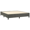 Box spring bed with mattress dark grey 180x200 cm velvet