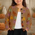 thumbnail image 5 of JAJAHO Toddler And Kids Girls Cardigan Halloween Open Front Button Down Jacket 1-8Y, 5 of 6