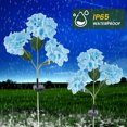 thumbnail image 4 of Muyoka Hortensia Flor Luz LED Flor Luces solares Impermeable Hortensia solar Luces Decoración para patio Jardín Patio trasero Muyoka Hogar, 4 of 7