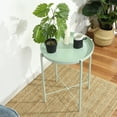 thumbnail image 1 of Buro Mesa de Centro Blanca con Bandeja Mesa Auxiliar de Metal,Verde FurnitureR Moderno, 1 of 6