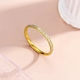 thumbnail image 5 of Wedding Bands Promise Rings for Women: 18K Gold Plated Stainless Steel CZ Simulated Diamond Eternity Band Stackable Engagement Ring 2mm Thin Jewelry Silver Rose Gold Size 5 6 7 8 9 10, 5 of 7