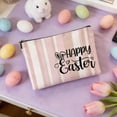 thumbnail image 4 of EGNMCR Zippered Storage Bag Easter Bunny Burlaps Bag Student Pencil Case Multi-functional Storage Bag Suitable For Giving To Family Or Friend As A Easter Gift Linen storage pocket, 4 of 6