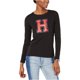 thumbnail image 1 of Tommy Hilfiger Varsity Letter Graphic Camiseta para Mujer, Negro, X-Large Tommy Hilfiger Camiseta gráfica, 1 of 2
