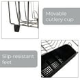 thumbnail image 7 of (2 pack) Mainstays Large Wire Dish Rack Black/Chrome - 17.5" x 13.7" x 5.5", 7 of 7