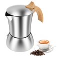 thumbnail image 2 of AEVXKHI 2PCS 200ML Induction Moka Pot, Stainless Steel Stovetop Espresso Coffee Maker, Stovetop Espresso and Coffee Maker with Anti Skid Handle for Coffee Latte, 2 of 10