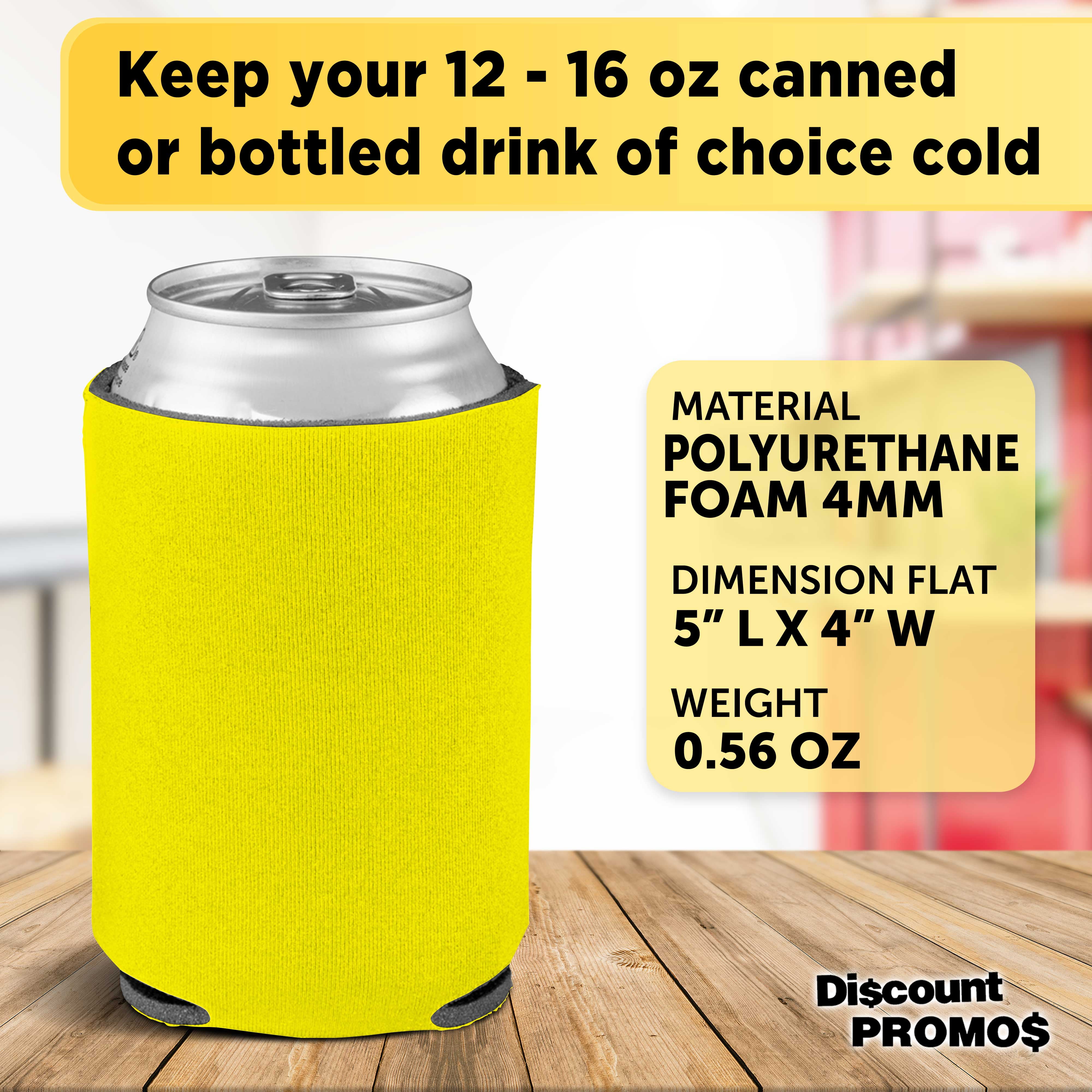 Collapsible Can Coolers Set of 25, Bulk Pack - Keep Your Beer Cold, Insulated Can Holder - Yellow