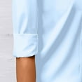 thumbnail image 6 of Women's Dressy Casual Blouses Elegant Chiffon Business Work Shirts Tops Long Sleeve V Neck Blouse, 6 of 8