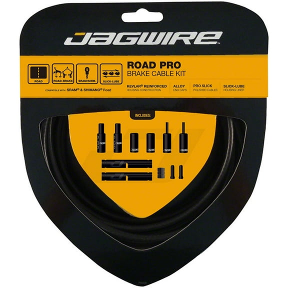 Jagwire Pro Brake Cable Kit Road SRAM Shimano Pre-stretched Polished Slick Cable