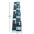 thumbnail image 3 of Flash Furniture Raven Rectangular Contemporary Grey, Turquoise Area Rug, 2' x 11', 3 of 5