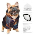thumbnail image 3 of Fotbe Lazy Stone Bear Sudadera con Estampado para Perros Pequeños – Suéter con Capucha para Mascotas, Tela Suave de Forro Polar con Bolsillo-X-Small, 3 of 7