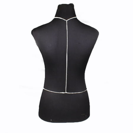 Sexy Body Chain - Halter Rhinestone Body Chains Sexy Evening Party Club Body Chain Slivery