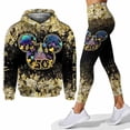 thumbnail image 3 of Conjunto deportivo 3D para mujer, suéter con capucha, pantalones de Yoga, conjunto deportivo de princesa para Yoga, moleton femenino esencial con capucha, 3 of 5