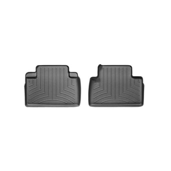 WeatherTech Custom Fit FloorLiners compatible with Infiniti FX, QX70 - 2nd Row (2-Piece Liner), Black