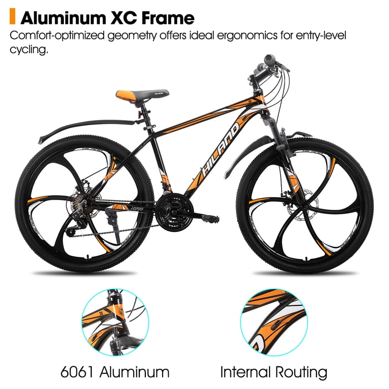HILAND Mountain Bike, 3/6/Multi-Spokes, 18 Speeds Drivetrain
