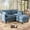 Blue, variant on BedLuxury 105" Modular Sectional Sofa with Movable Ottoman, L-Shaped Deep Seat Cloud Couch for the Living Room, 3-Seat, Beige