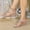 Gold, variant on Women's Rhinestone Wedge Sandals, Elastic Ankle Strap Open Toe Shoes, Summer Gladiator Sandals for Party and Daily Wear Black 35