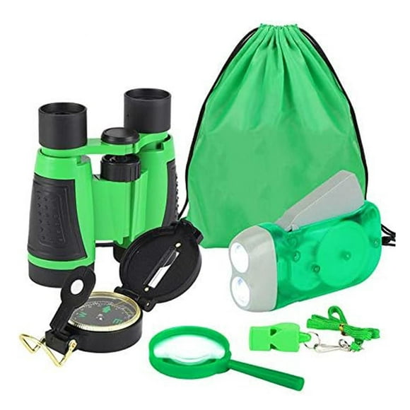 Siruishop 5 Pieces Outdoor Explorer Set Catching Kit Set Whistle Adventure Mini Binoculars