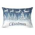 thumbnail image 2 of Pillow Case Plush Pillow Reindeer Soaring on The Sky Pattern Print Case standard size/King size/Queen size Bed Pillow Pillowcases, 2 of 9
