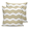 thumbnail image 7 of Outdoor Throw Pillow Cover Vintage Light Brown White Stripe Waterproof Cushion Covers 2 Pack Retro Farm Ripple Pillow Cases Home Decoration for Patio Garden Couch Sofa, 7 of 7