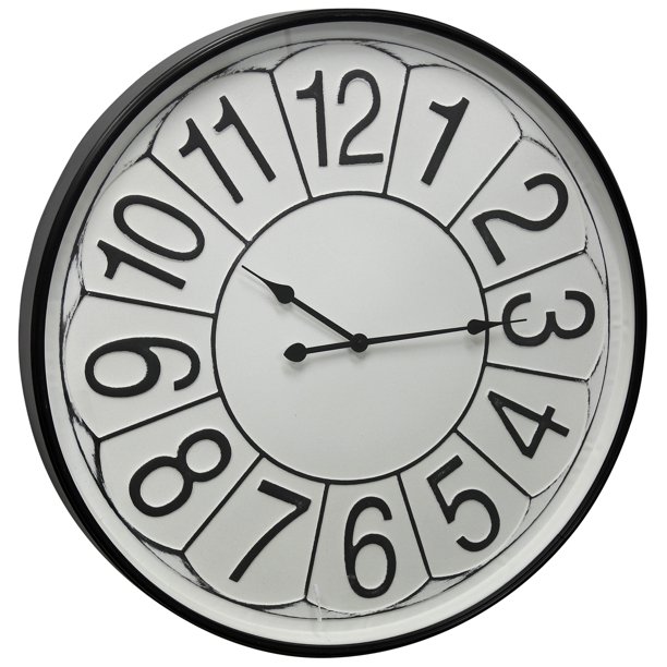 Metal and Glass Wall Clock 32 inch