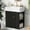 Black, variant on Harper & Bright Designs 21.6" Floating Bathroom Vanity with Sink Set, Small Bathroom Vanity Cabinet with Ceramic Top and Left Side Storage, White