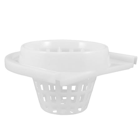 Raindrops White Plastic Mop Basket with Drainage Hole for Household Cleaning, and Lightweight, 1 Piece