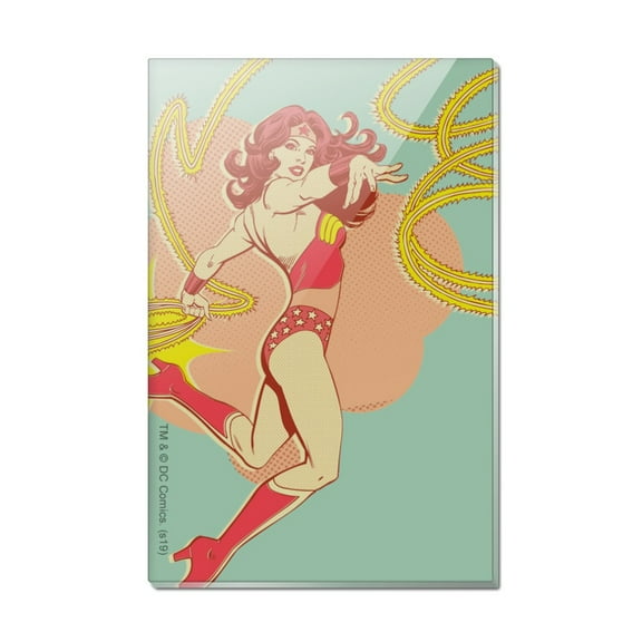 Wonder Woman Golden Lasso Rectangle Acrylic Fridge Refrigerator Magnet
