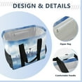 thumbnail image 4 of Seattle Skyline and Cloud Reusable Grocery Bags with Handle Side Pocket Waterproof Shopping Portable Tote, 4 of 8