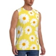 thumbnail image 2 of Balery Daisies Flowers Camisetas sin mangas para hombre, absorbe la humedad y protege contra el mal olor.-Medium, 2 of 7