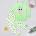 thumbnail image 2 of Ensemble de Pyjamas pour Petite Fille, Chandail à Col Rond en Dessin Animé, Pyjamas d'Été Doux, Tenues de Nuit, Pjs pour Filles Taille 8T, 2 of 3