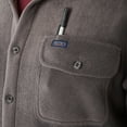 thumbnail image 5 of Men's Smith's Workwear Sherpa-Lined Fleece Shirt Jacket Color: Dark Grey Size: XL, 5 of 5