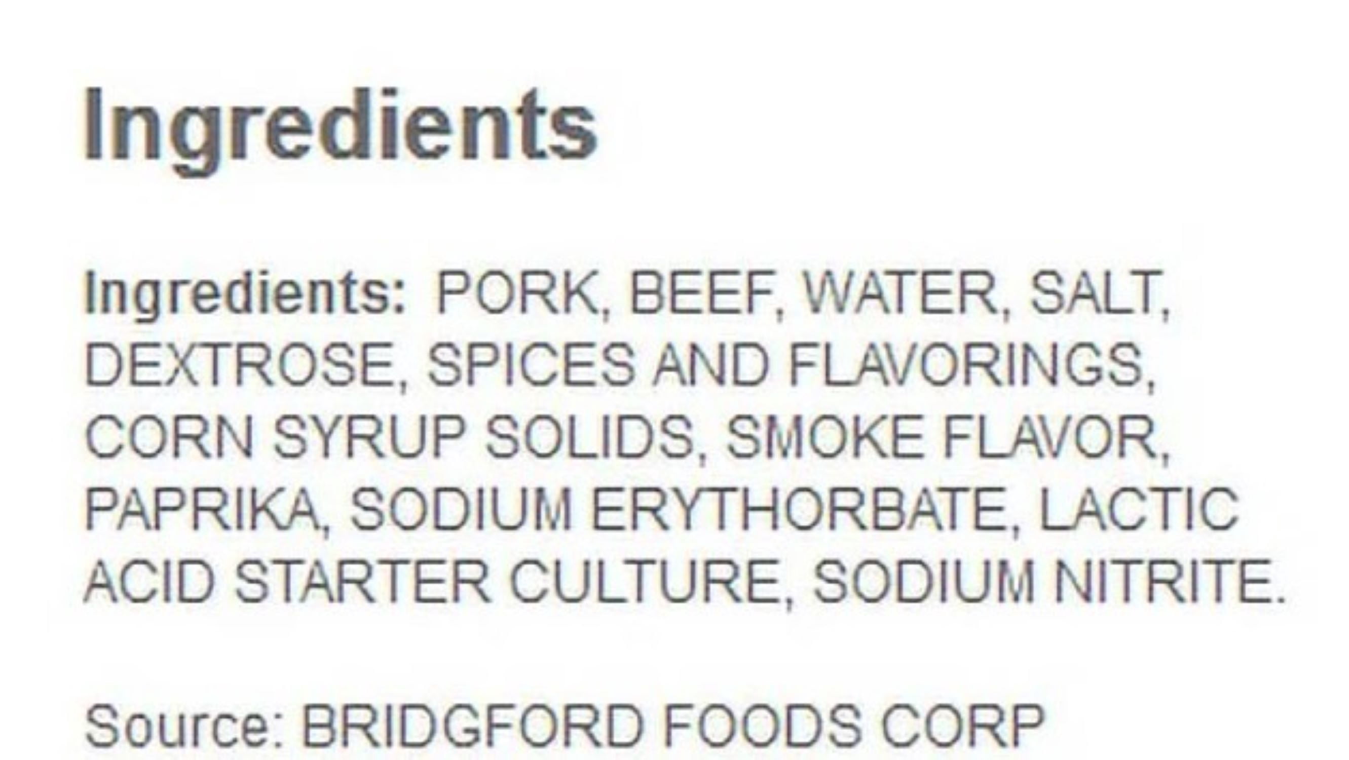 (3 pack) Bridgford Gluten-Free Fully Cooked Original Summer Sausage, 16 oz pack