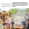 thumbnail image 3 of LEORX 1Set Portable Stainless Steel Grill with Storage Bag for Outdoor Camping and Picnic Use, 3 of 5