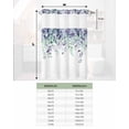 thumbnail image 6 of No Hook Shower Curtain with Snap-in Liner, Eucalyptus Leaves Waterproof Fabric Bathroom Curtains, Purple Green Botanical Vines Floral Bath Curtains & Mesh Top Window 72"x84" Long, 6 of 6
