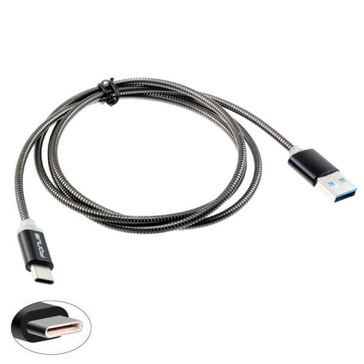 Metal USB-A to USB-C Cable for Samsung Galaxy S24/Ultra/Plus Phones - 3ft Type-C Charger Cord Power Wire USB-C Fast Charge for Galaxy S24/Ultra/Plus