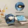 thumbnail image 3 of Blue Gray Abstract Art Tissue Box Cover Leather Square Rectangle Tissue Box Holder for Bathroom Living Room Desk Office Decor, 3 of 7