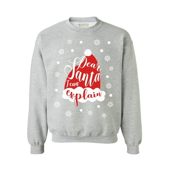 Awkward Styles Dear Santa I Can Explain Sweatshirt Dear Santa Xmas Sweater Funny Christmas Sweaters Christmas Gifts Funny Santa Christmas Sweater Holiday Outfit Christmas Party Sweatshirt