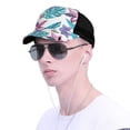thumbnail image 4 of Picia Hawaiian Style Pattern Trucker Hat,Baseball Cap,Sun Protection Cap,Stylish Headwear,Leisure Cap,Outdoor Sports Cap, 4 of 7