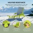 thumbnail image 4 of WestinTrends Malibu Outdoor Lounge Chairs Set of 2, All Weather Poly Lumber Patio Chaise Lounge Pool Chairs with 5 Positions Backrest, Lime Green, 4 of 9
