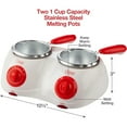thumbnail image 2 of Good Cooking Dual Electric Chocolate Melting Pot Gift Set- Candy Making or Cheese Fondue Fountain Kit w/ 30 Free Accessories - 7 Fun Mold Trays & Dipping Forks - Appetizers & Desserts, 2 of 7