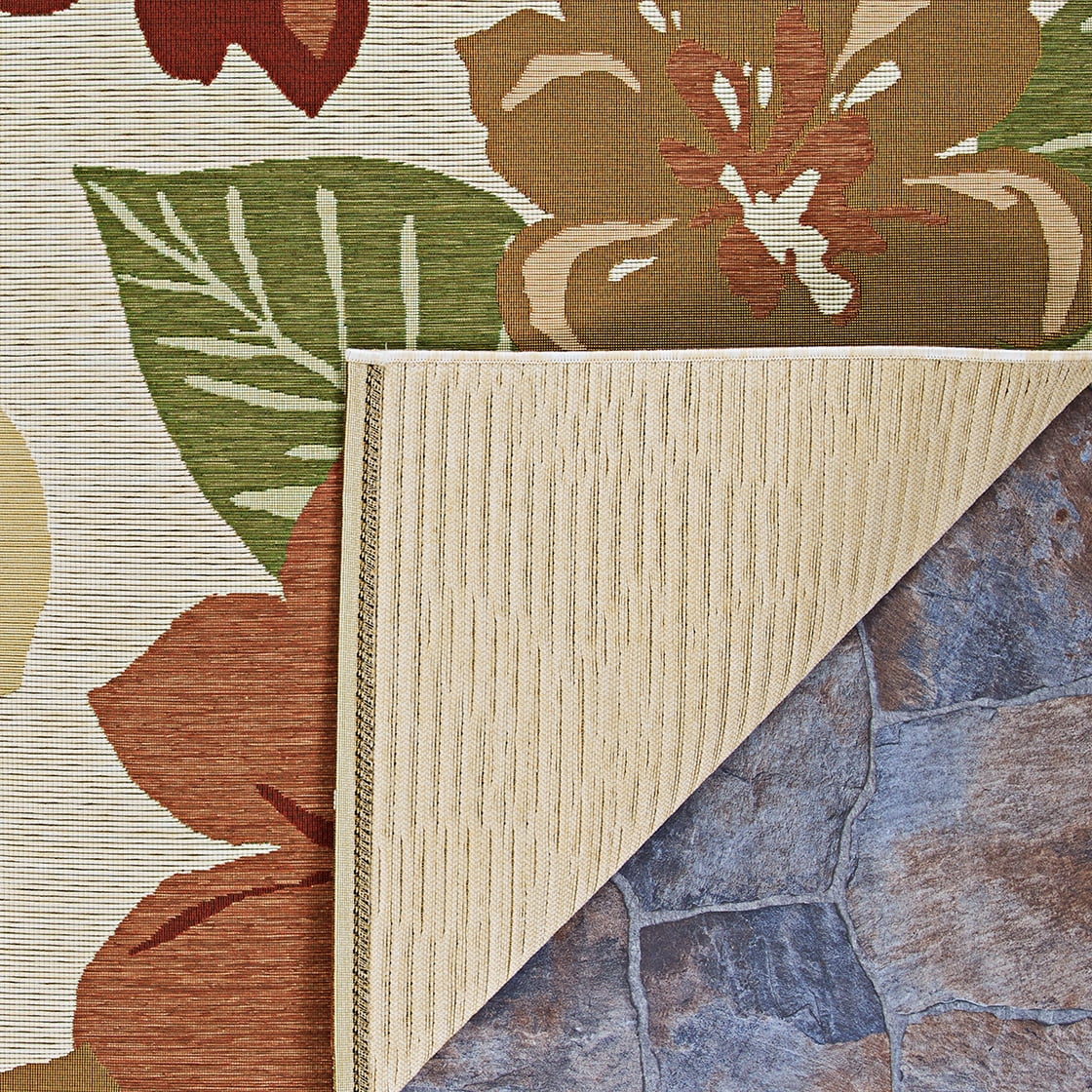 Couristan Dolce Novella Indoor/Outdoor Area Rug, 4' x 5'10", Rose Bud