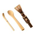 thumbnail image 3 of Juego de batidor de matcha, herramientas para matcha, cepillo mezclador para principiantes, herramienta profesional de bambú para hacer té, cuchara de Conjunto oscuro de 3 piezas, 3 of 9