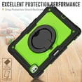 thumbnail image 4 of for iPad Pro 13 inch Case (M4 2024/M5 2025), 360 Rotating Shockproof Cover with Stand, Handle, Shoulder Strap, Lime Panel, 4 of 7