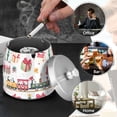 thumbnail image 4 of Yayeee Ashtray with Lid for Cigarette Smokeless Stainless Steel Home Ash Holder, Christmas Penguin, 4 of 7
