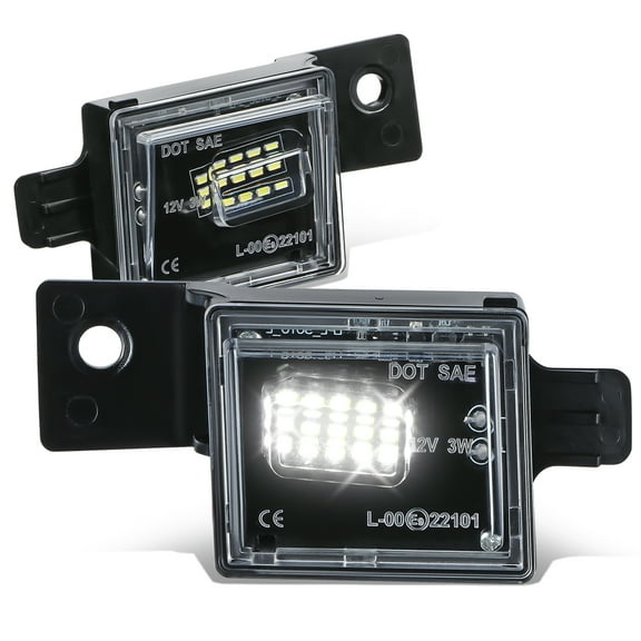 NUVISION LIGHTING LPL-ZTL-9076 For 2014-2021 Silverado Sierra Colorado Canyon White LED License Plate Lights